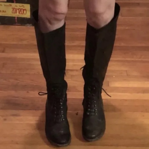 Very Rare People x Bed Stu Wesley Tall Boots Black Distressed Moto 7.5 8 38 - Picture 3 of 11